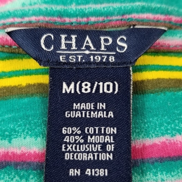 Chaps womens short sleeve size m top - Picture 3 of 8